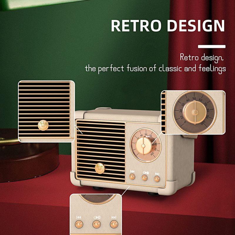 Parlante Mini Altavoz Retro Portatil Recargable USB Lau-4
