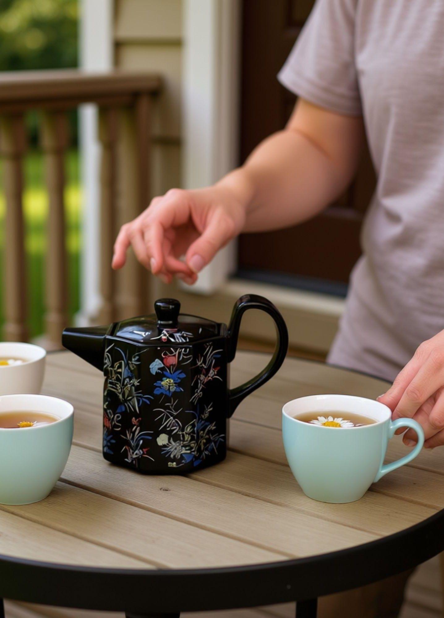 Tetera Diseño Geométrico Elegante Decoración Hogar Jhn-2