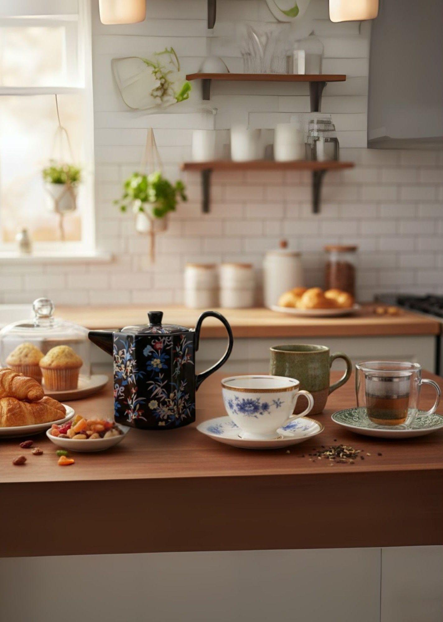 Tetera Diseño Geométrico Elegante Decoración Hogar Jhn-7