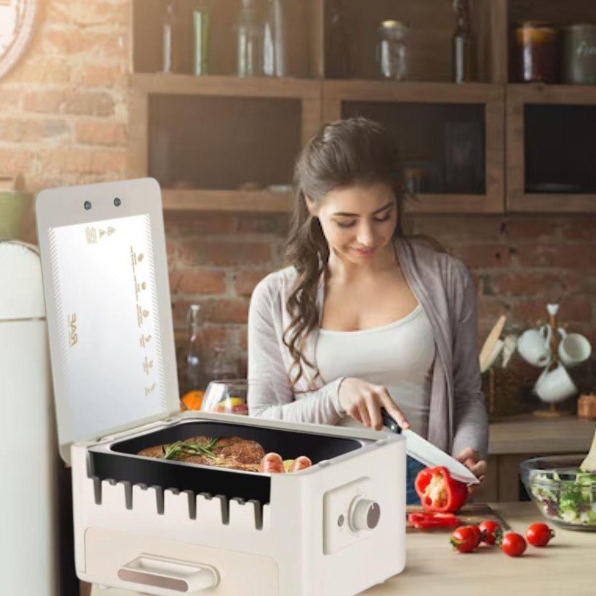 PARRILLA GRILL MULTIFUNCIONAL 2 EN 1 ASADOR COCINA LAU-8