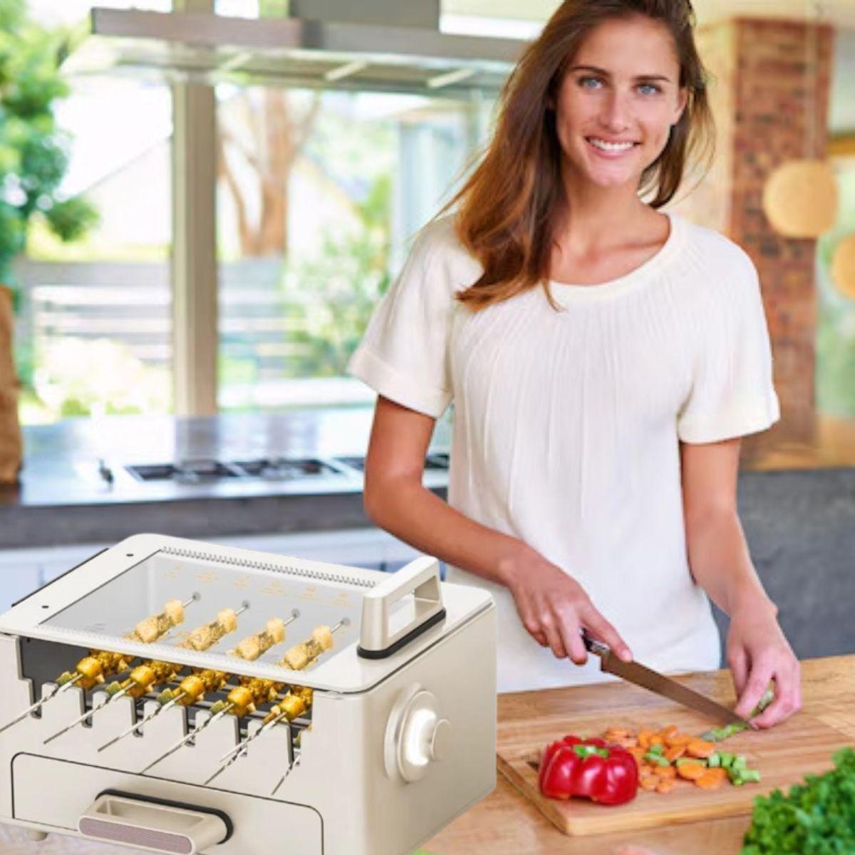 PARRILLA GRILL MULTIFUNCIONAL 2 EN 1 ASADOR COCINA LAU-9