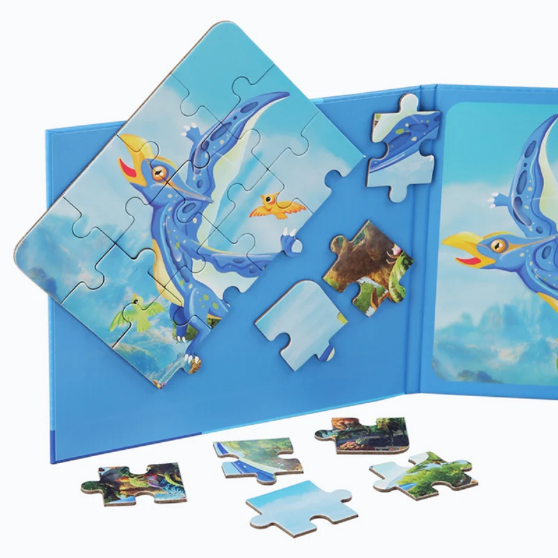 Set 3 Juguete Puzzle Rompecabeza Dinosurio Iman Niños Lau-2