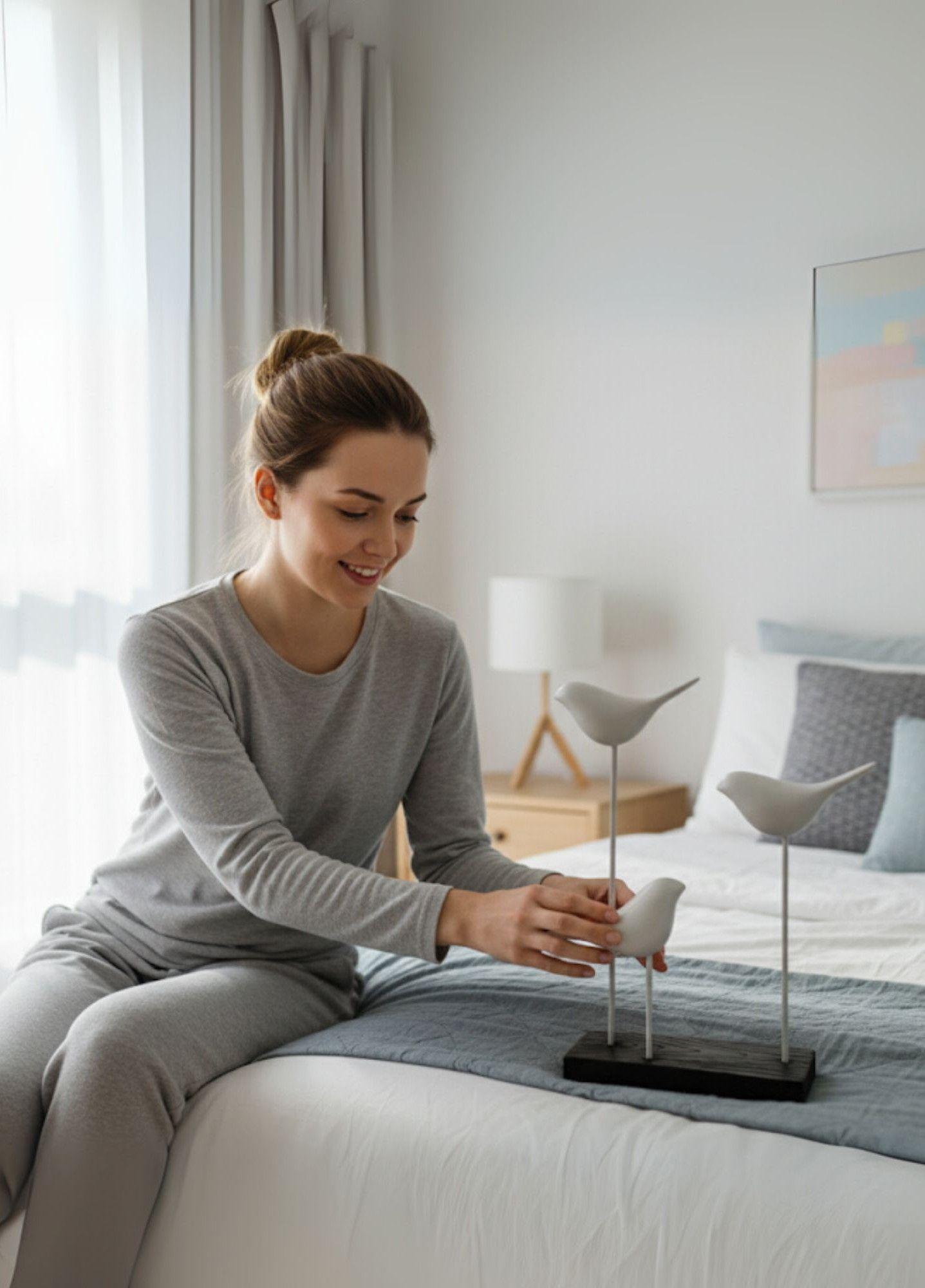 Figura Decorativa Aves Minimalista Naturaleza Hogar Jhn-3