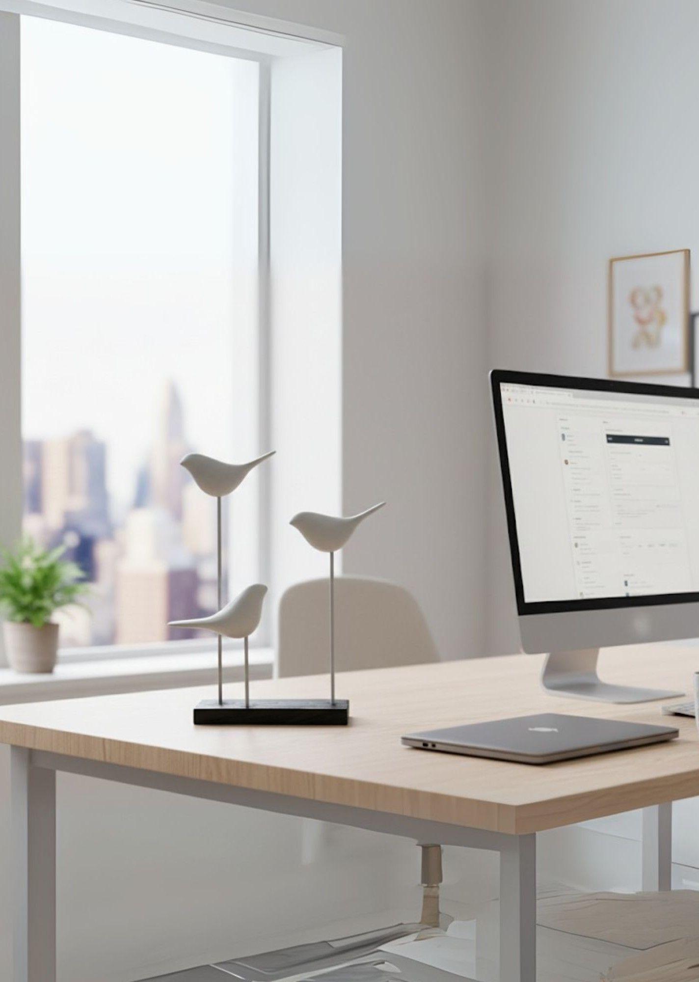 Figura Decorativa Aves Minimalista Naturaleza Hogar Jhn-4