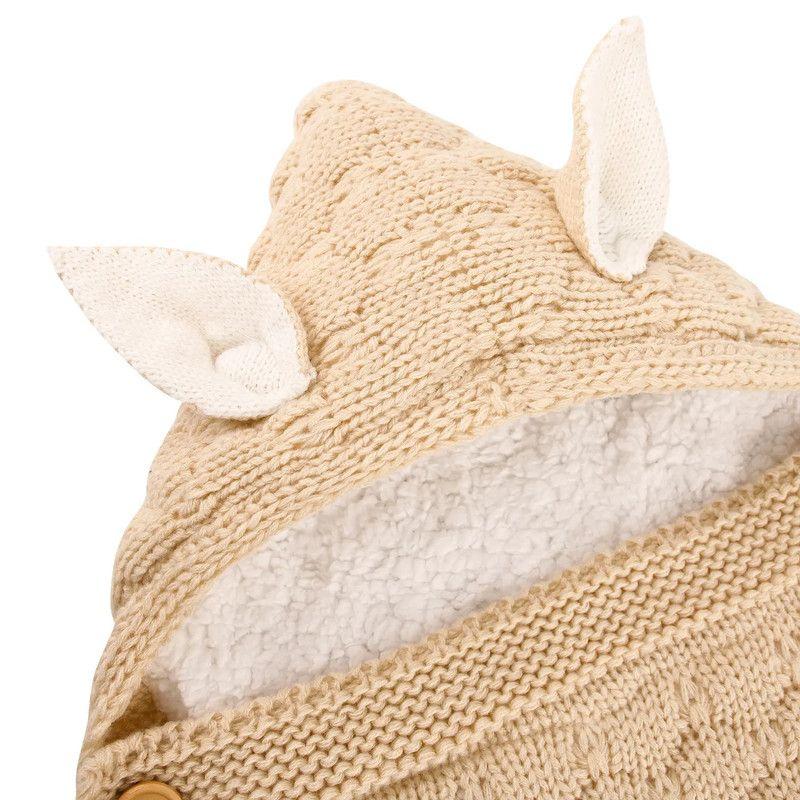 SACO DORMIR INVIERNO TEJIDO CON CAPUCHA SUAVE BEBE LAU-6