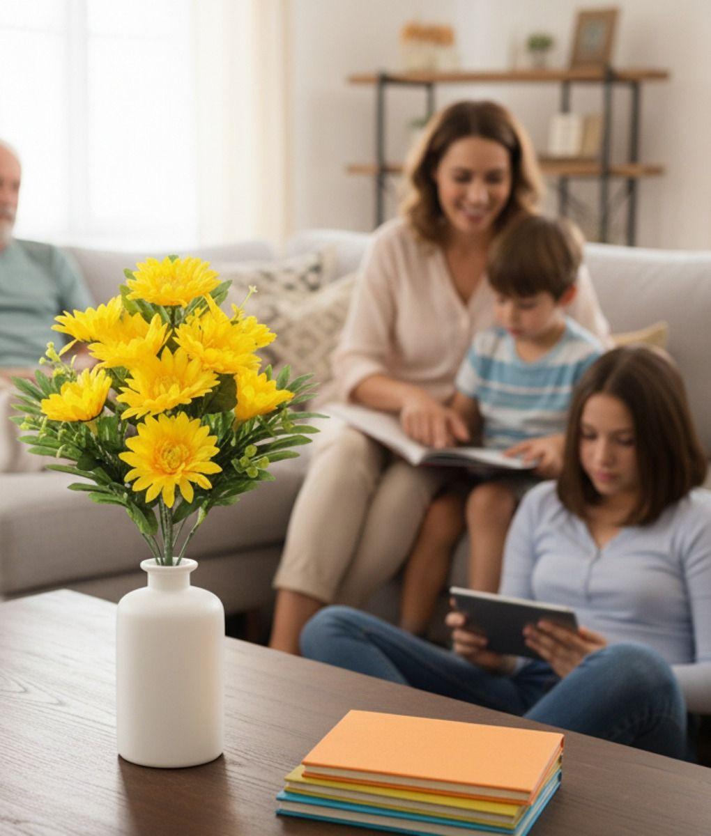 Set 2 Flores Artificiales Ramo Decorativo Girasoles Jhn-5