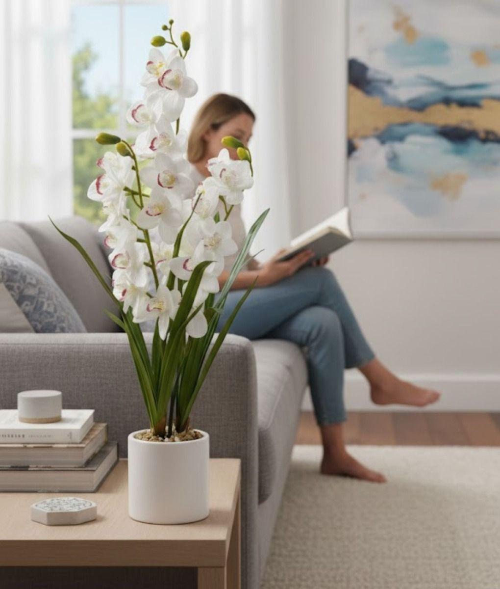 Planta Artificial Decorativa Orquídea Elegante Adorno Jhn-2