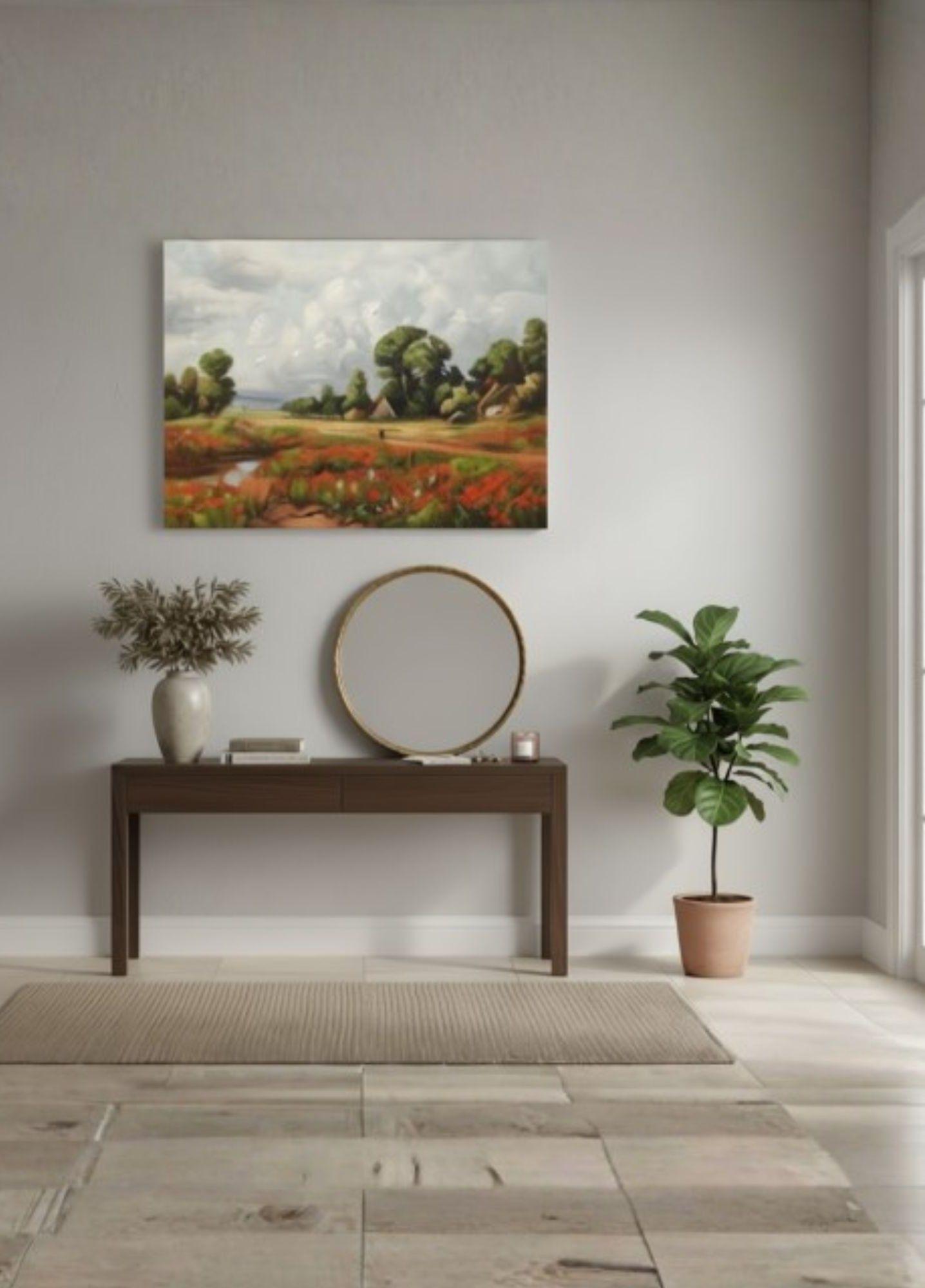 Cuadro Decorativo Paisaje Campo Arte Pared Adorno Hogar Jhn-6