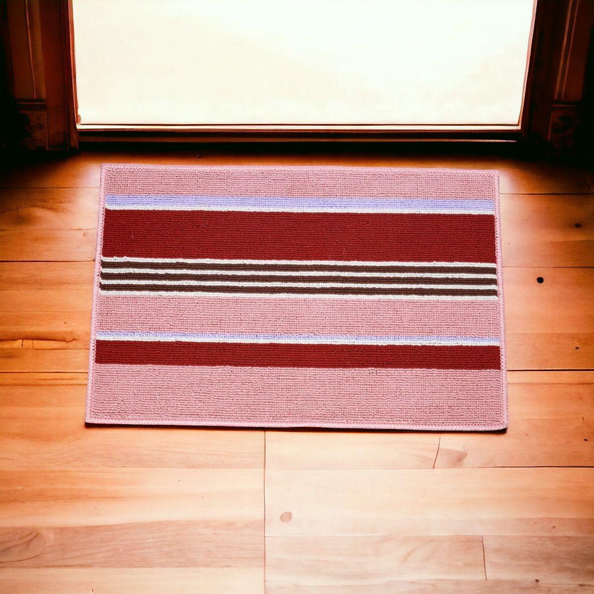 Set de 3 Alfombra Piso Antideslizante Algodón Poliéster Jhn-7