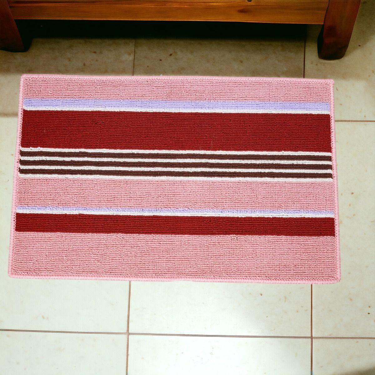 Set de 3 Alfombra Piso Antideslizante Algodón Poliéster Jhn-8