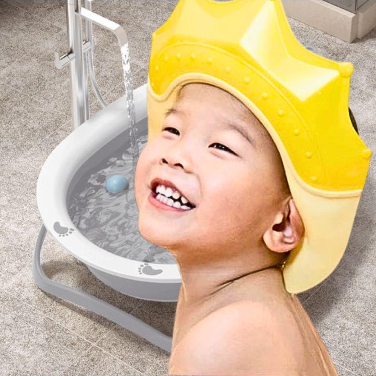 Set 4 Gorro Ducha Unisex Diseño Corona Baño Bebe Lau-5