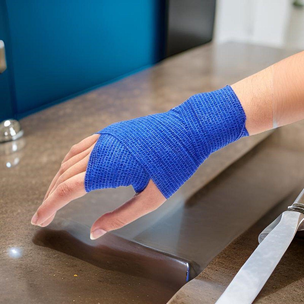 Set 4 Venda Coban Elastica Adhesiva Medicinal 10cmx4,5M Lau-8