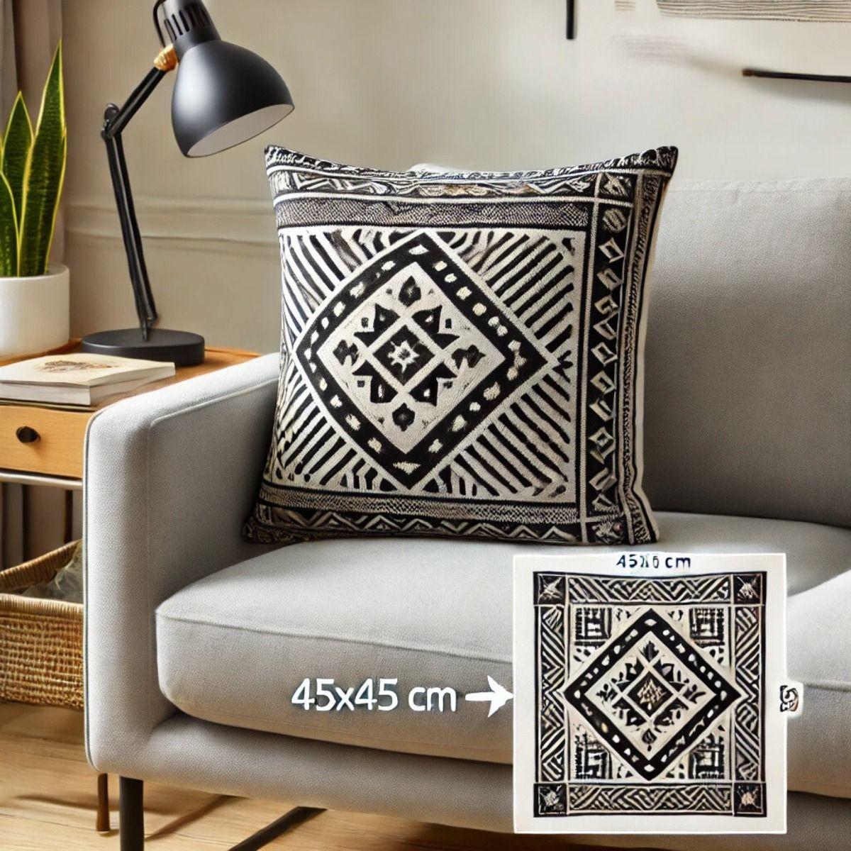 Set de 2 Funda Decorativa Cojín Nórdico Geométrico Retro Jhn-3