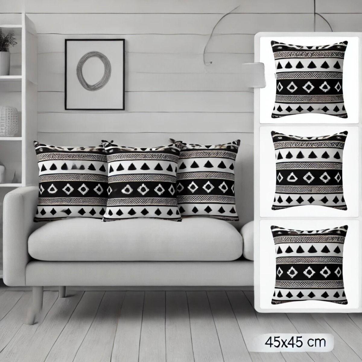 Set de 2 Funda Decorativa Cojín Nórdico Geométrico Retro Jhn-4