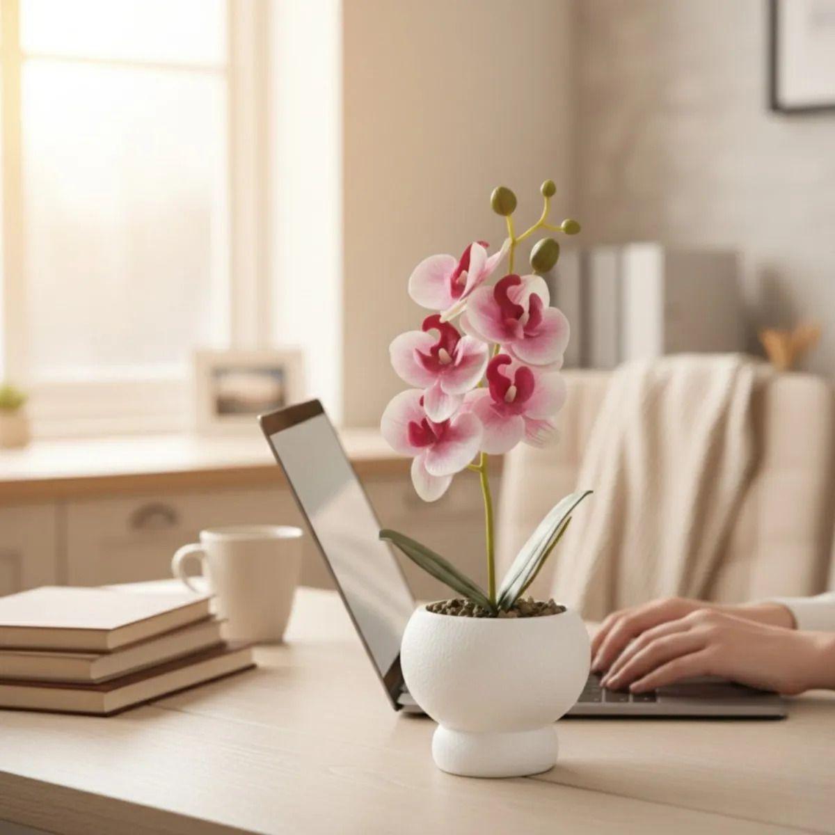 Flor Artificial Decorativa Orquídea Adorno Floral Jhn-2