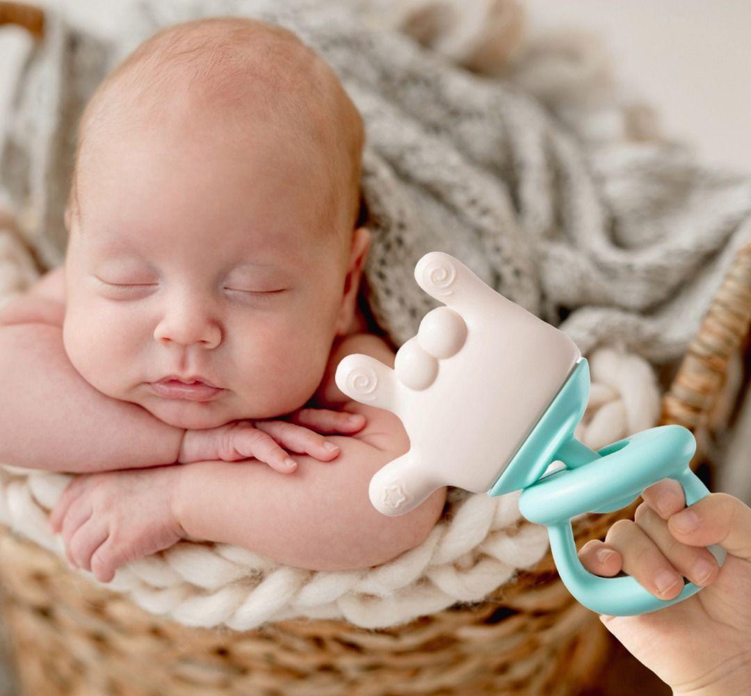 Set 4 Moderdor Juguete Denticion Manito Celeste Bebes Lau-5