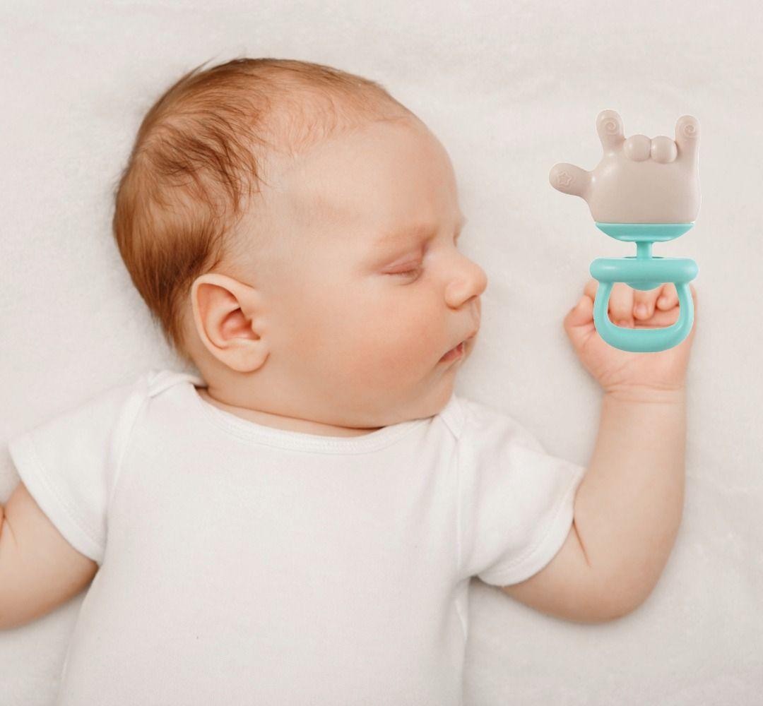 Set 4 Moderdor Juguete Denticion Manito Celeste Bebes Lau-6