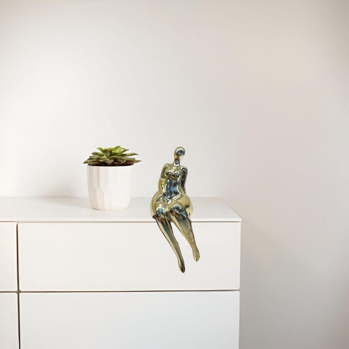 Set 2 Escultura Mujer Decoración Moderna Centro Mesa Jhn-6