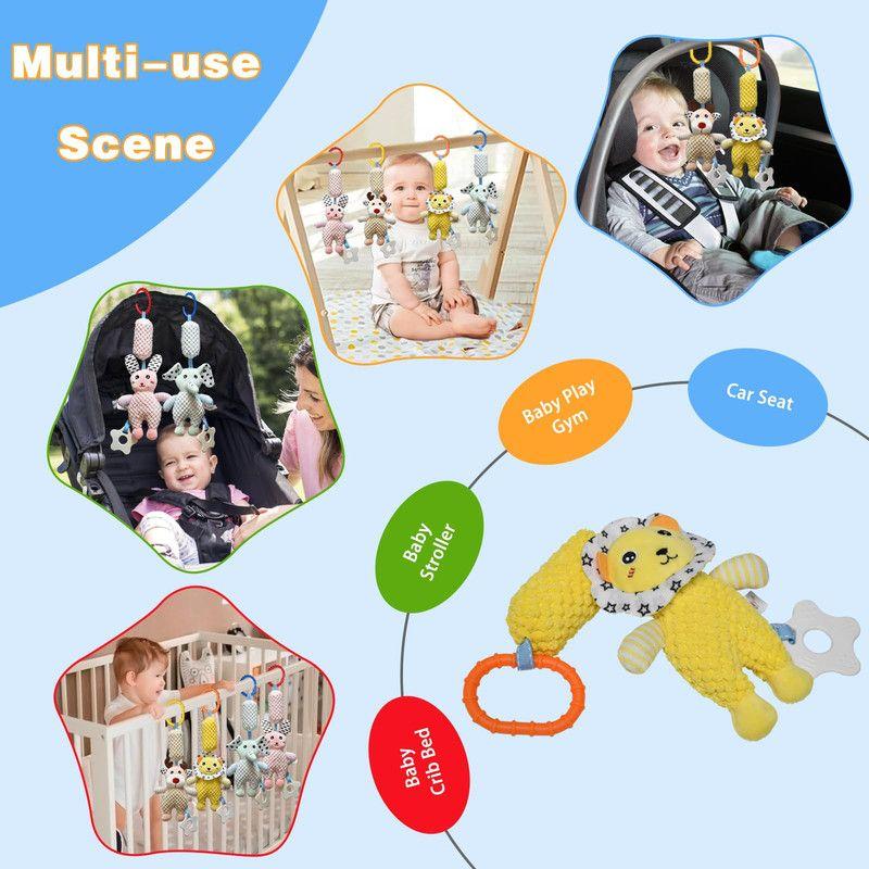 Set 2 Sonajero Coche Cuna Sensorial Peluche Bebe Lau-2