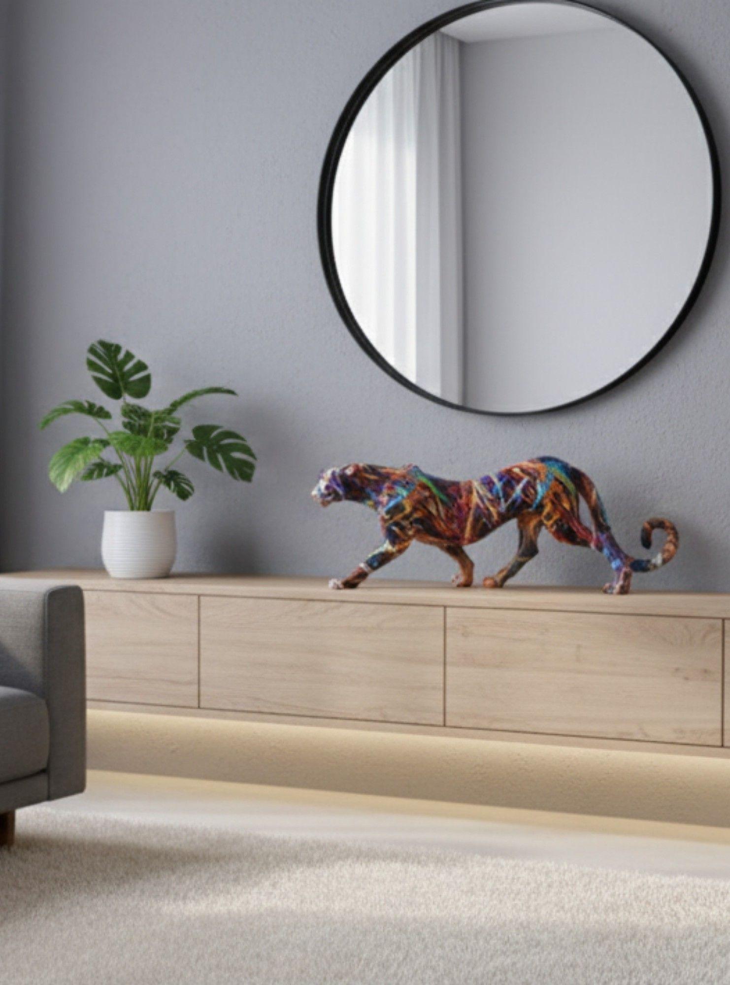 Estatura Decorativa Pantera Graffiti Escultura Urbana Jhn-6