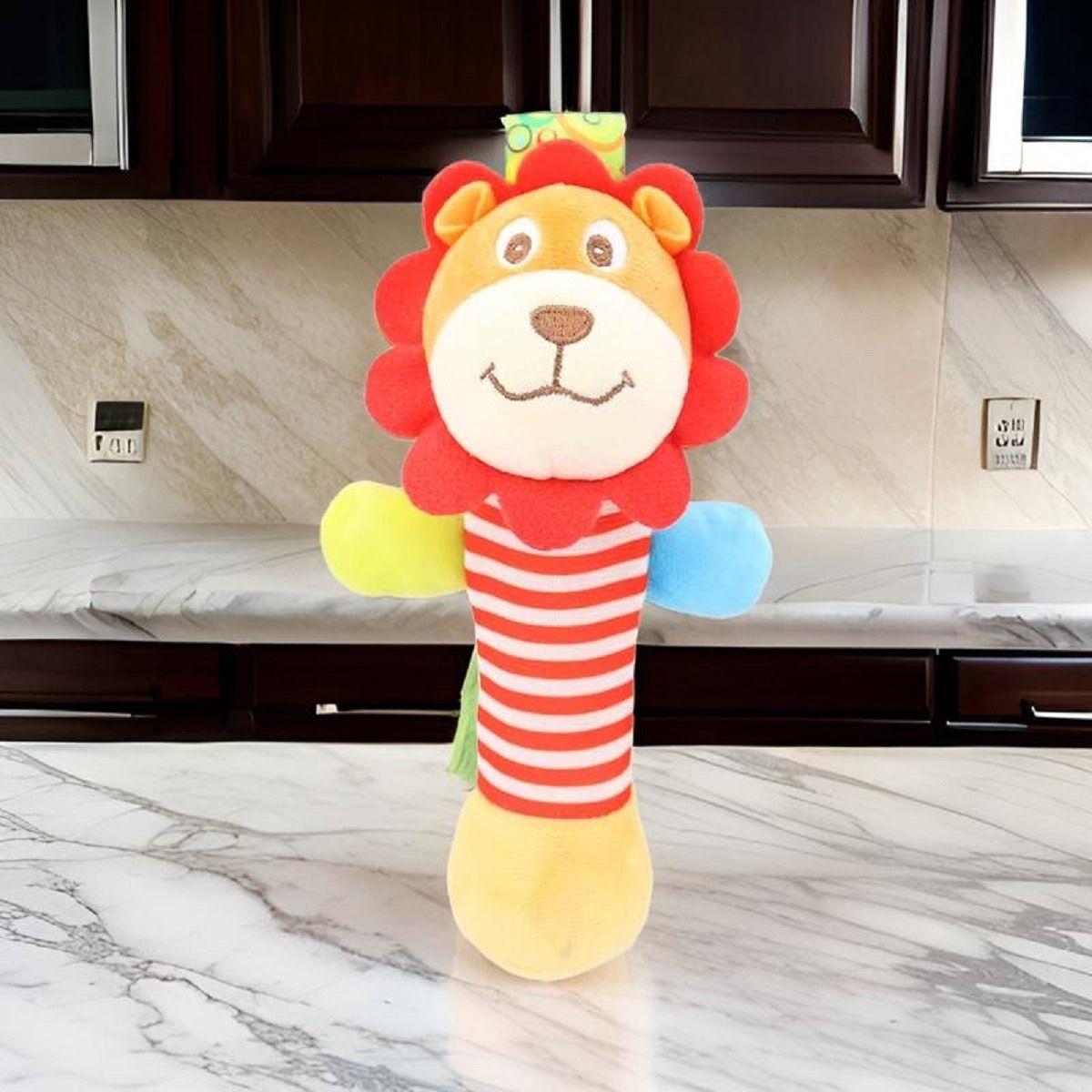 Set 2 Sonajero Mano Felpa Diversión Sensorial Bebe Lau-9