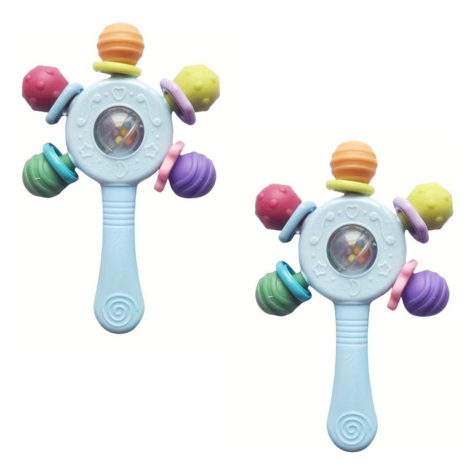 SET 2 SONAJEROS JUGUETE 2EN1 ESTIMULA SENSORIAL BEBE LAU-3