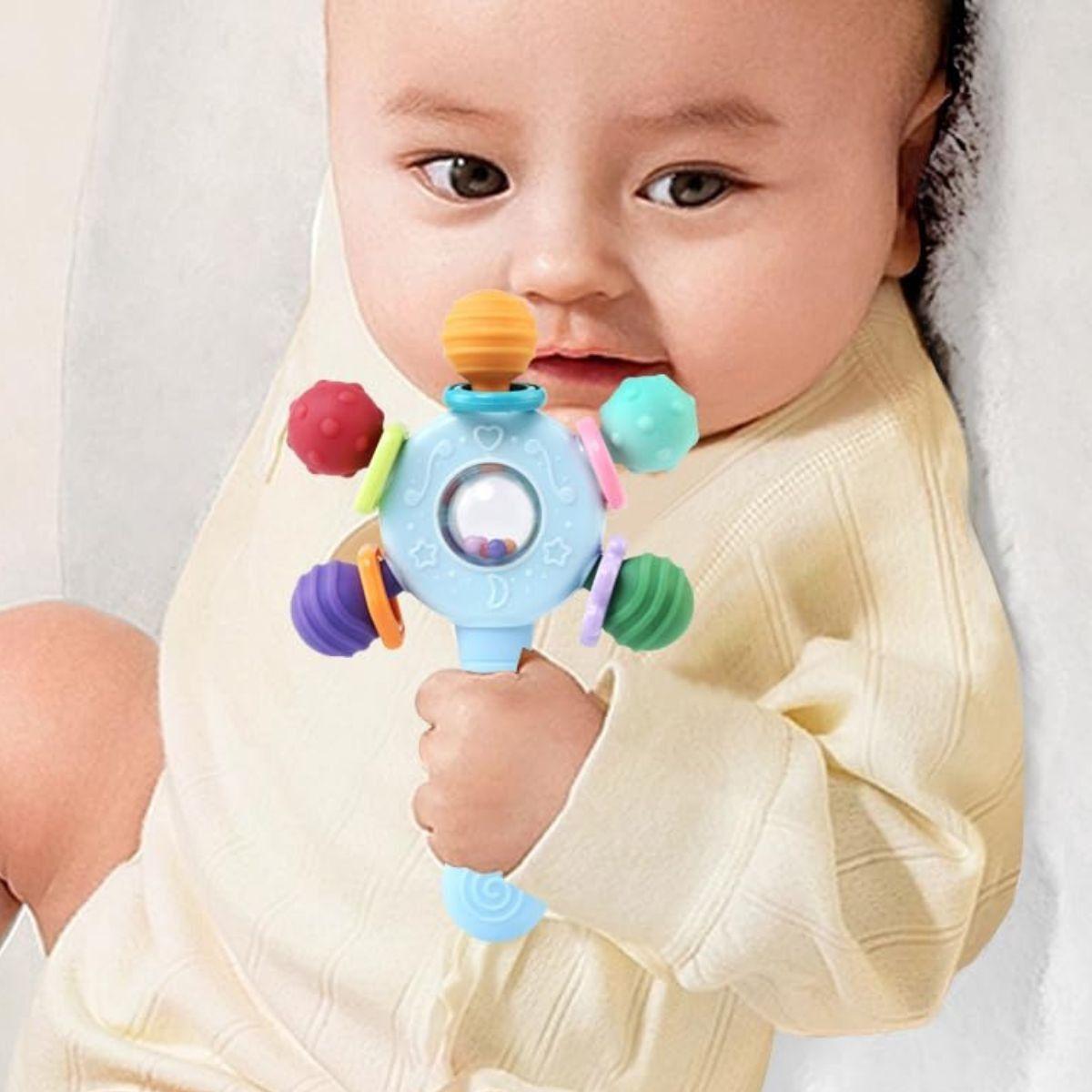 SET 2 SONAJEROS JUGUETE 2EN1 ESTIMULA SENSORIAL BEBE LAU-8