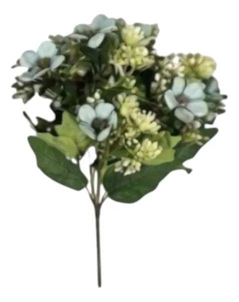 Set 5 Flores Artificiales Ramo Decorativo Magnolia Cardo Jhn-2