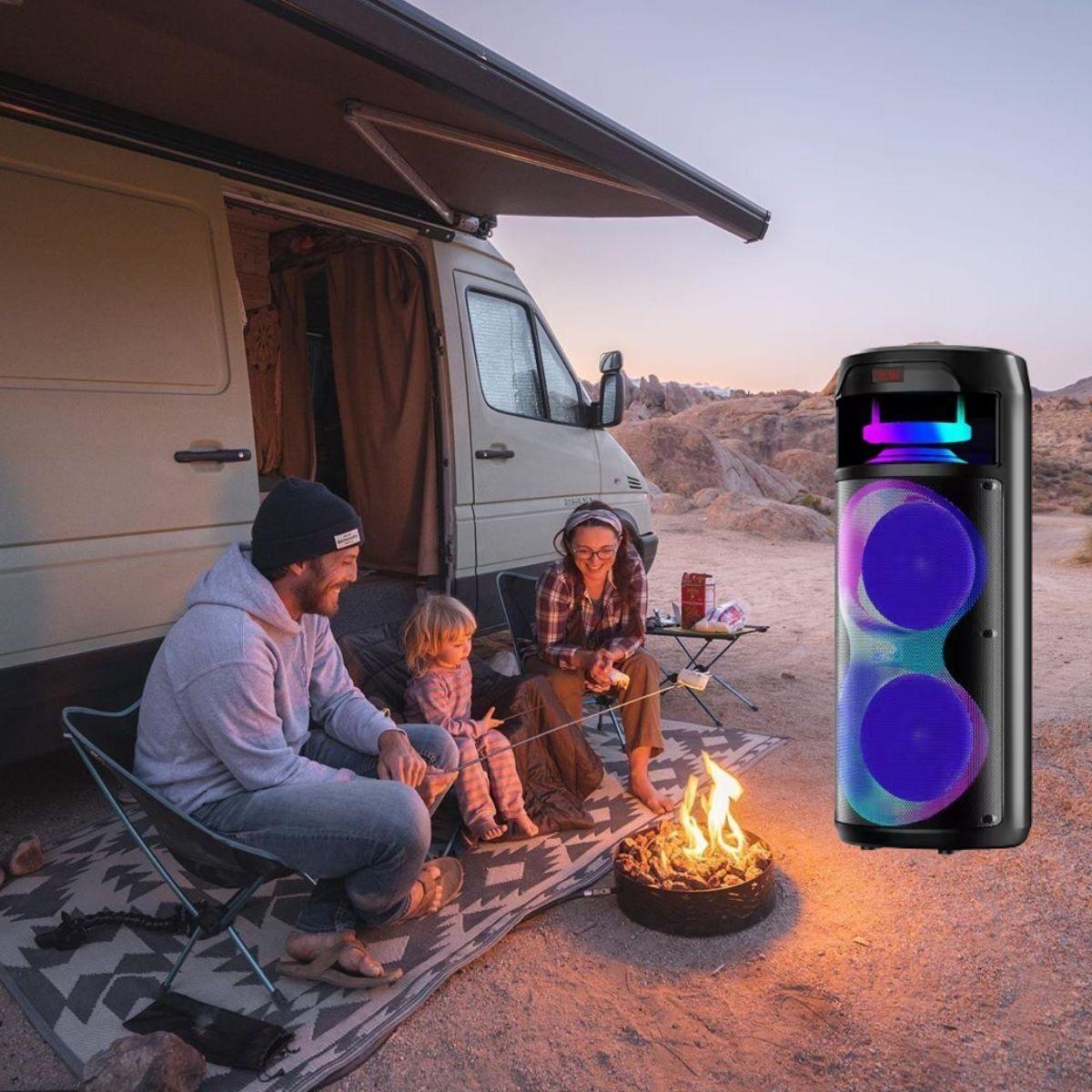 PARLANTE INALAMBRICA 40W BLUETOOTH +MICROFONO PORTATIL LAU-2