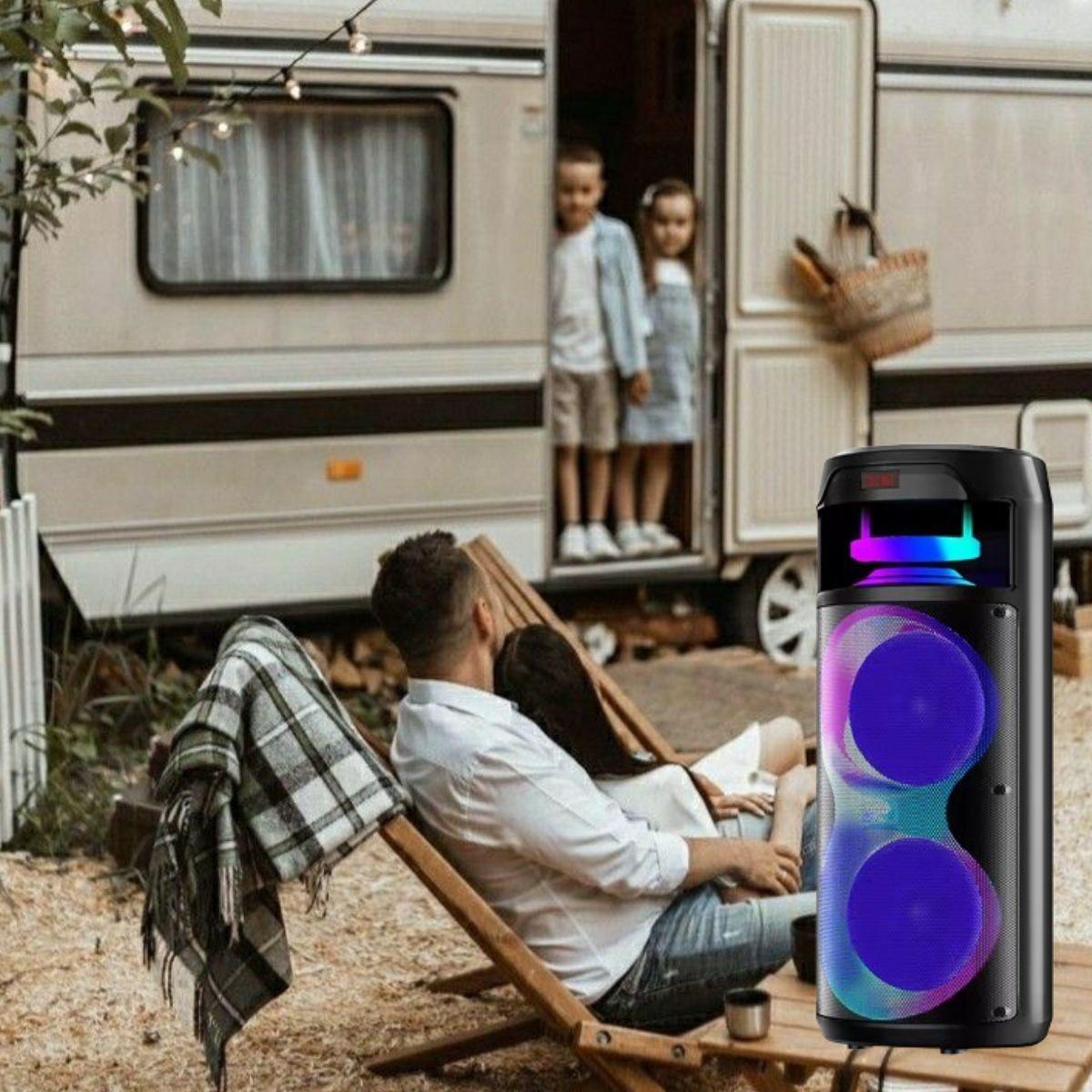 PARLANTE INALAMBRICA 40W BLUETOOTH +MICROFONO PORTATIL LAU-3