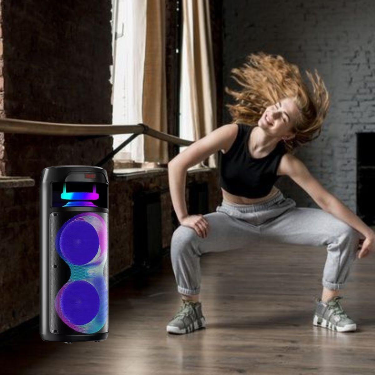 PARLANTE INALAMBRICA 40W BLUETOOTH +MICROFONO PORTATIL LAU-8