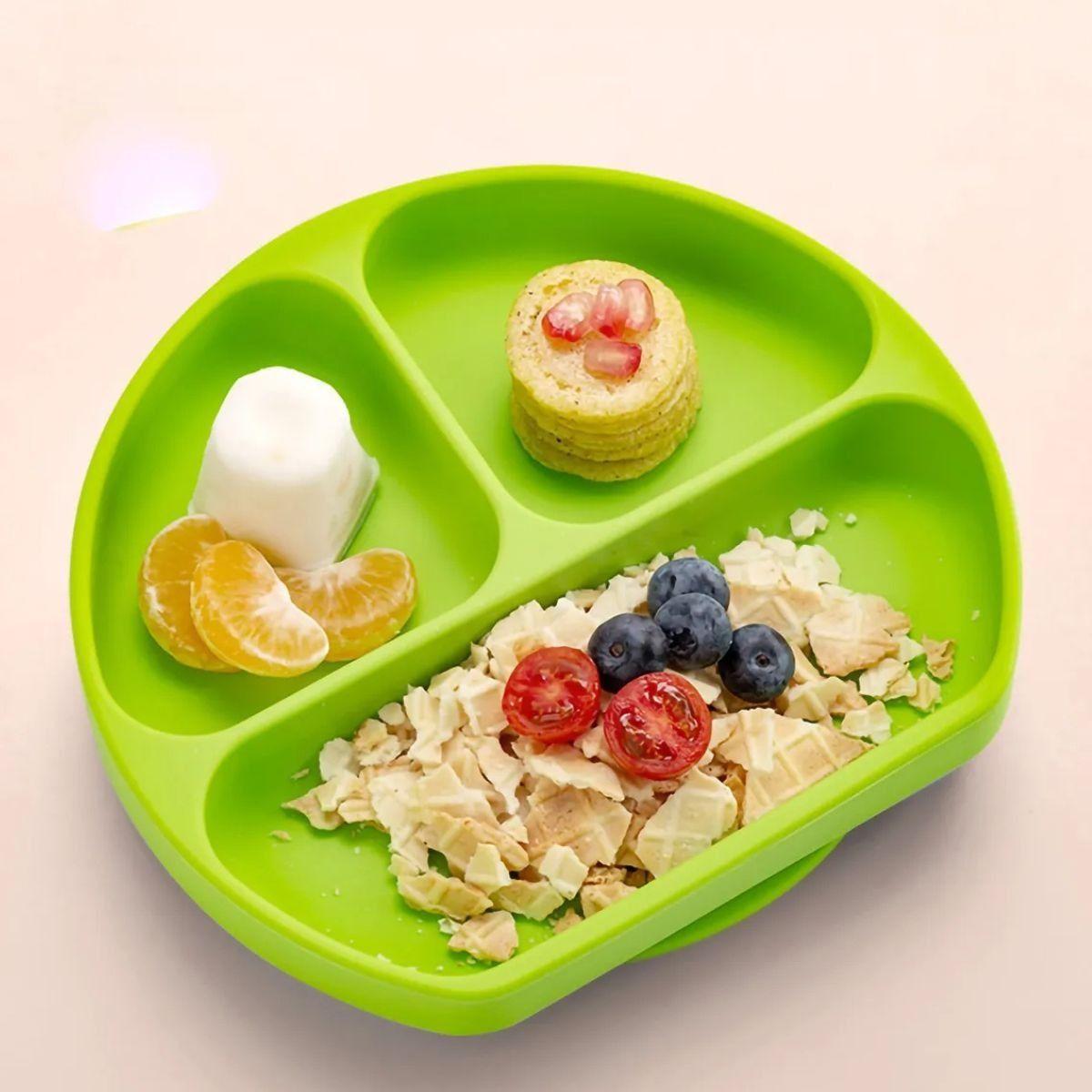 SET ALIMENTACION PLATO+CUCHARA TENEDOR SILICONA LAU-4