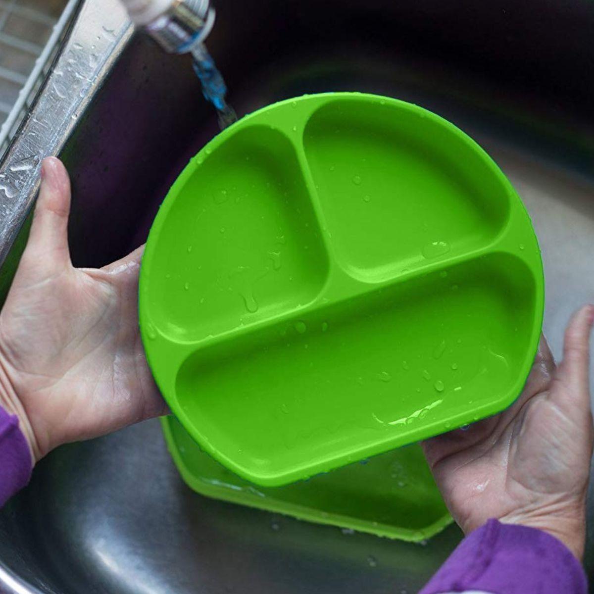 SET ALIMENTACION PLATO+CUCHARA TENEDOR SILICONA LAU-7