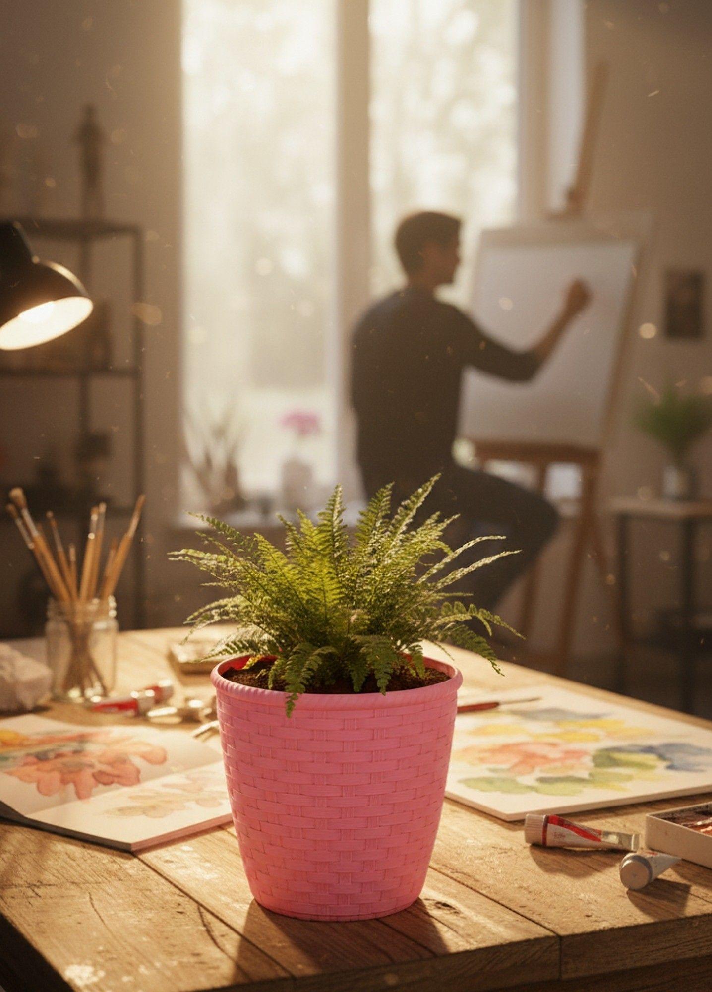 Set 2 Macetero Decorativo Diseño Trenzado Contenedor Jhn-6