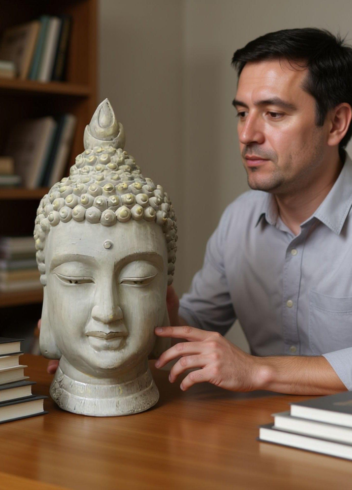 Figura Estatua Decorativa Cabeza Buda Adorno Hogar Jhn-2