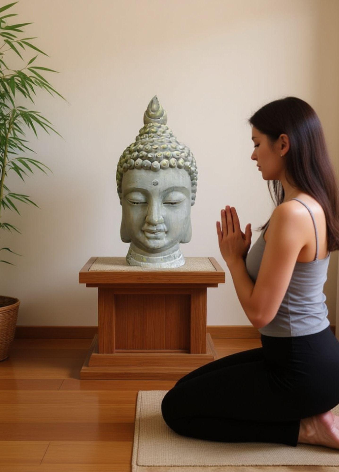 Figura Estatua Decorativa Cabeza Buda Adorno Hogar Jhn-3