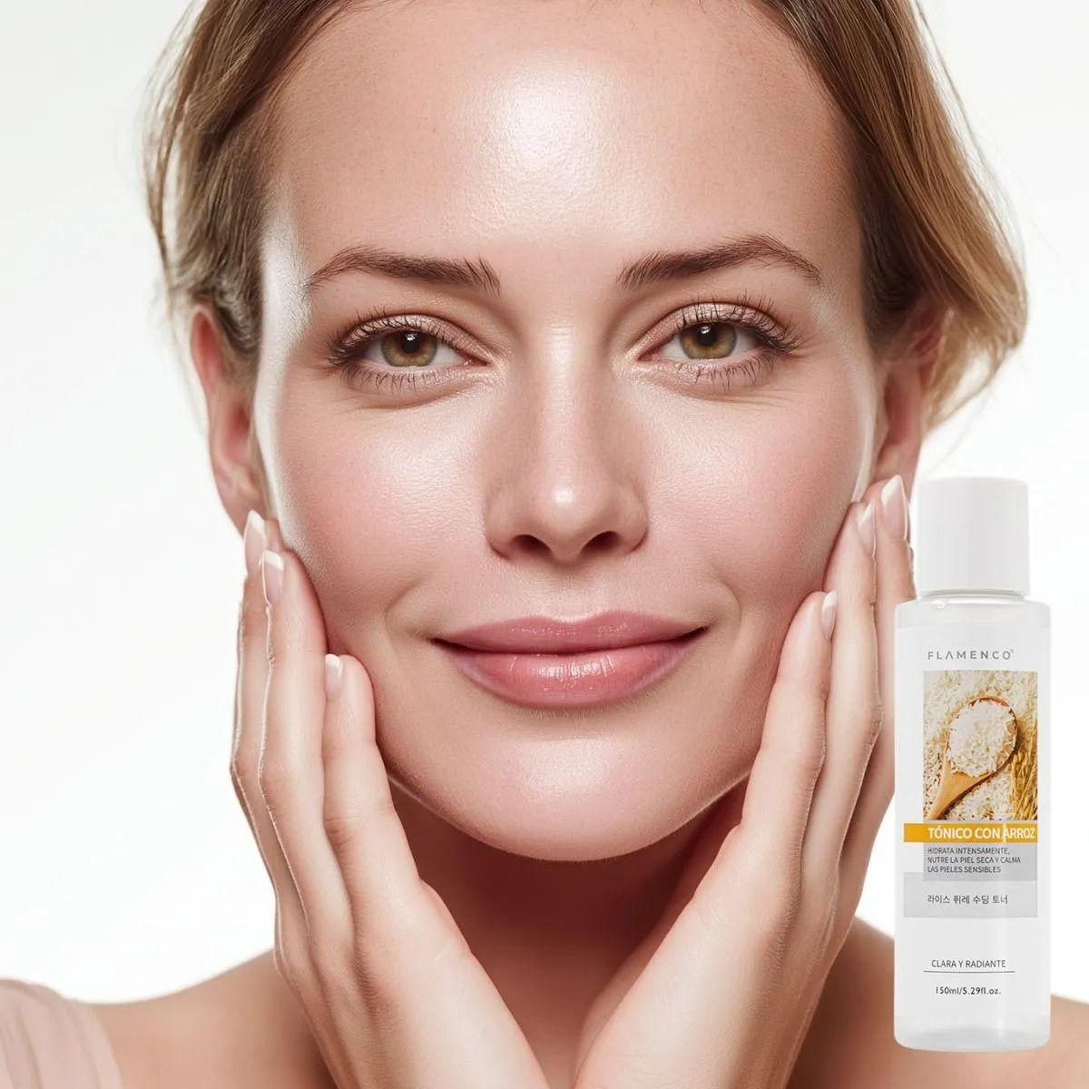 SET 2 TONICOS FACIAL DE ARROZ ILUMINADOR HIDRATA LAU-9
