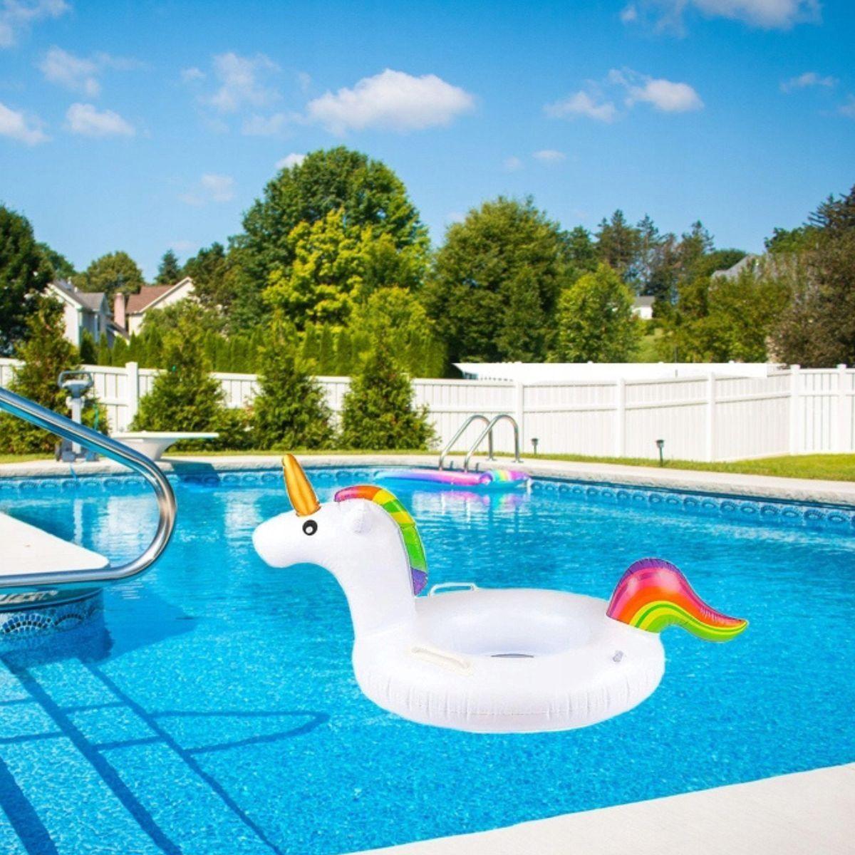 SET 3 INFLABLE FLOTADOR FORMA DE UNICORNIO PISCINA LAU-2