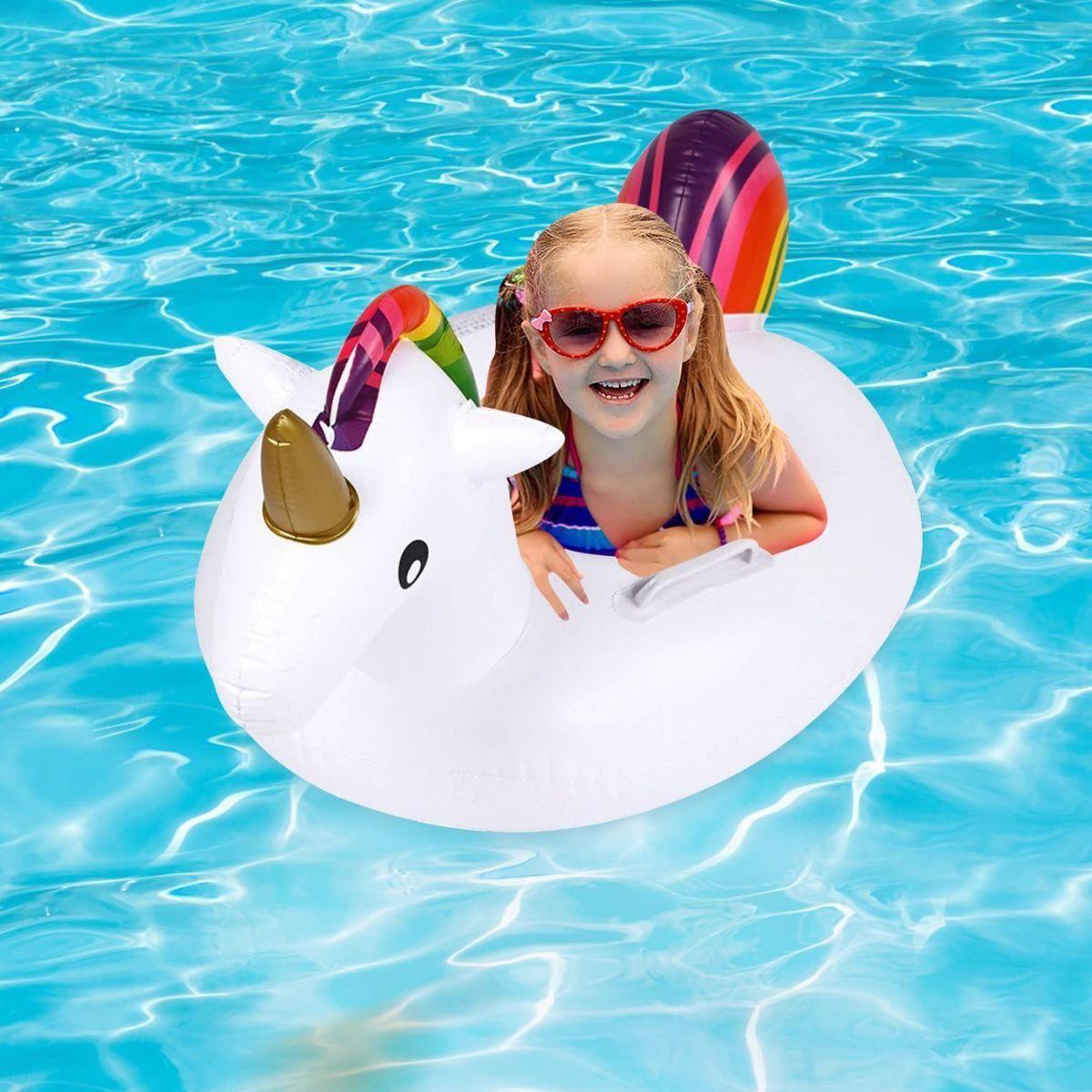 SET 3 INFLABLE FLOTADOR FORMA DE UNICORNIO PISCINA LAU-7