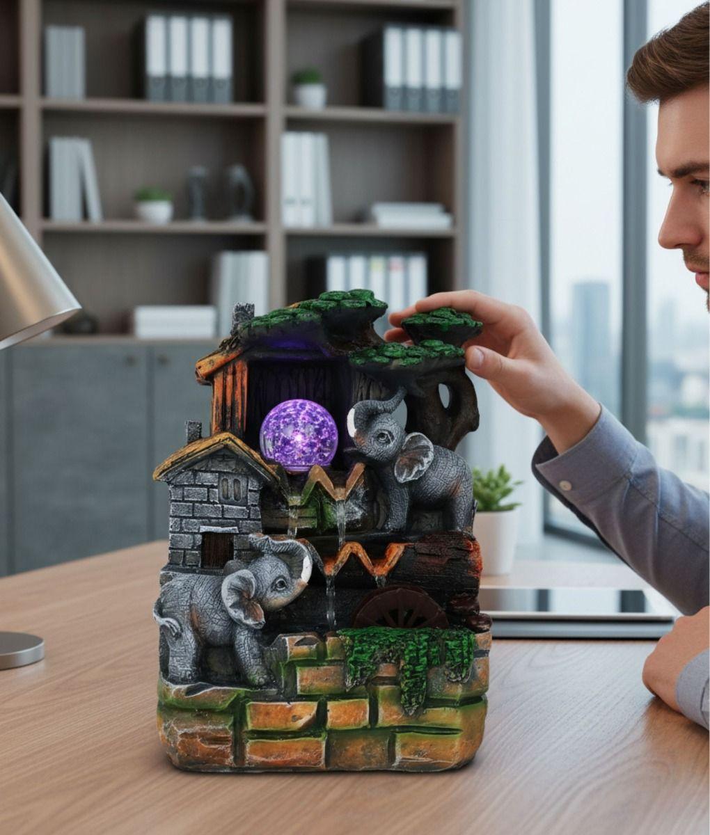 Fuente Agua Decorativa Adorno Mesa Relajante Hogar Jhn-3