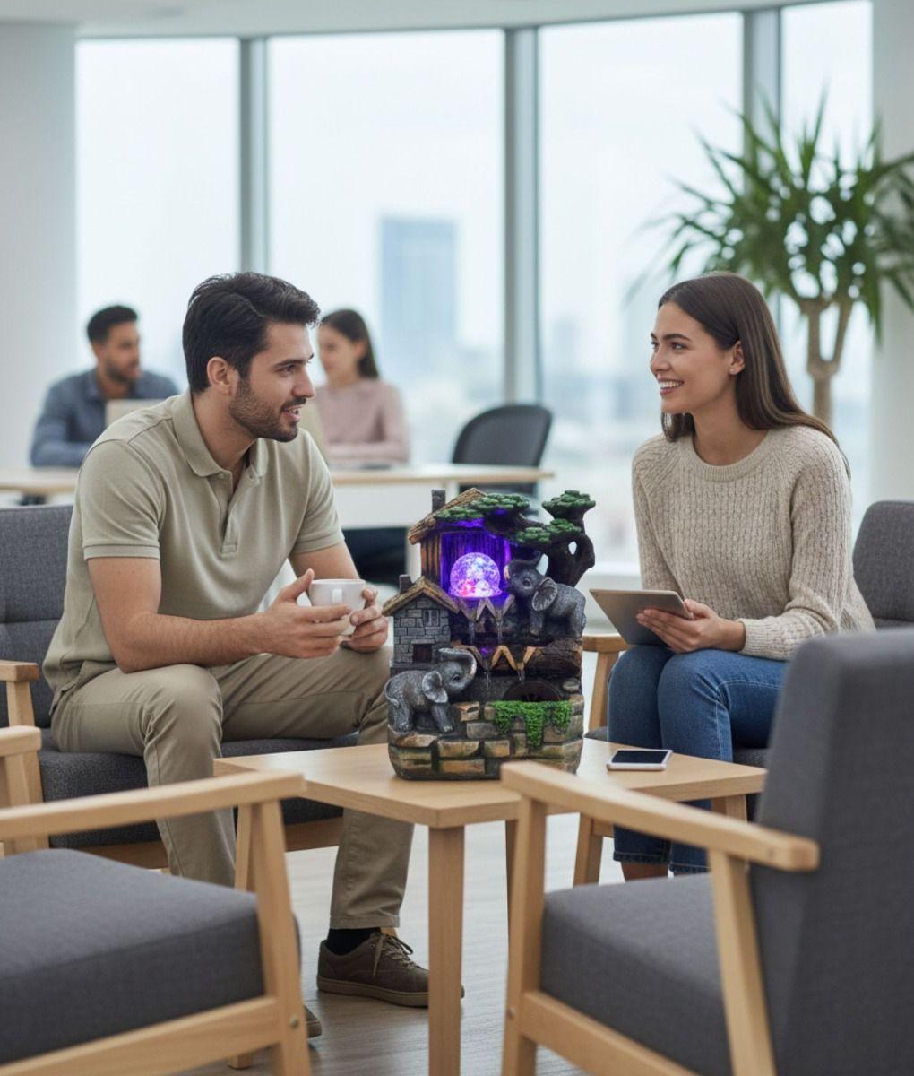 Fuente Agua Decorativa Adorno Mesa Relajante Hogar Jhn-4