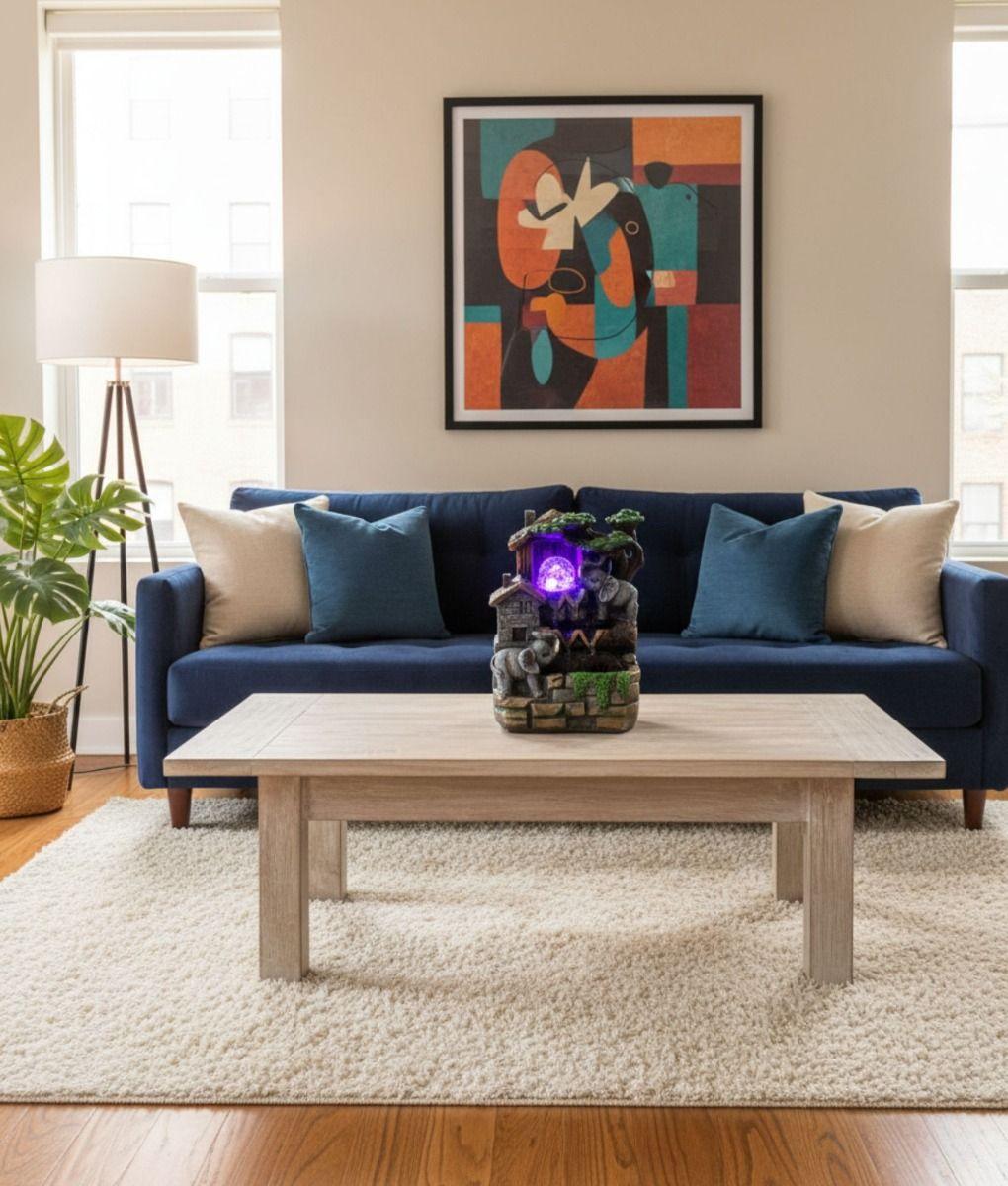 Fuente Agua Decorativa Adorno Mesa Relajante Hogar Jhn-5