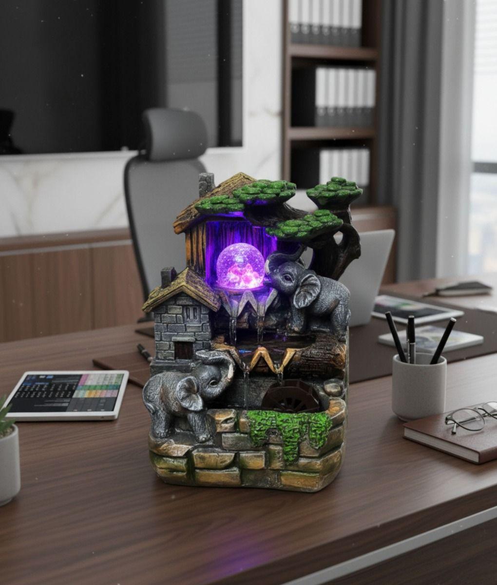 Fuente Agua Decorativa Adorno Mesa Relajante Hogar Jhn-9