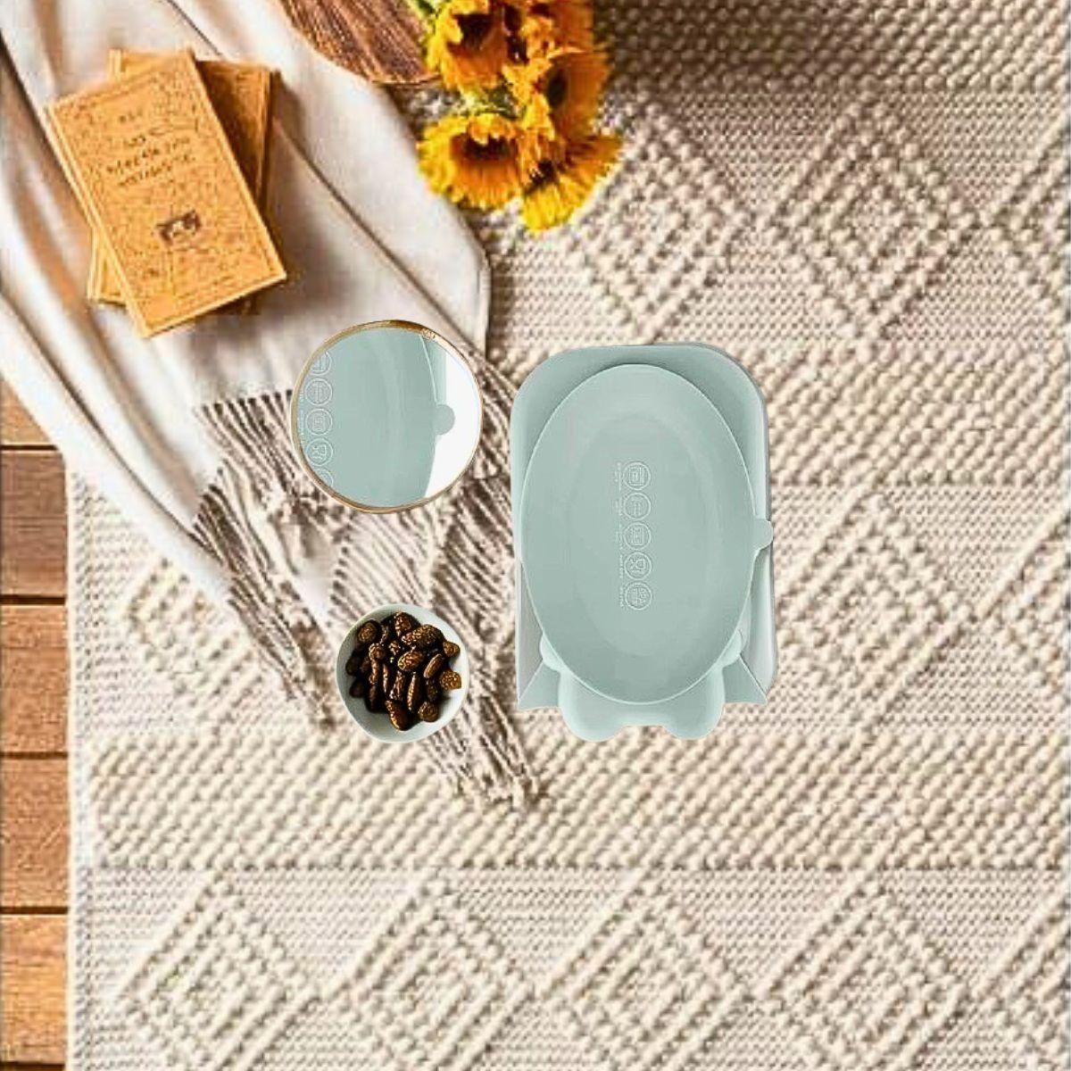 Set 2 Platos Diseño Superhombre Silicona Antideslizante Lau-3