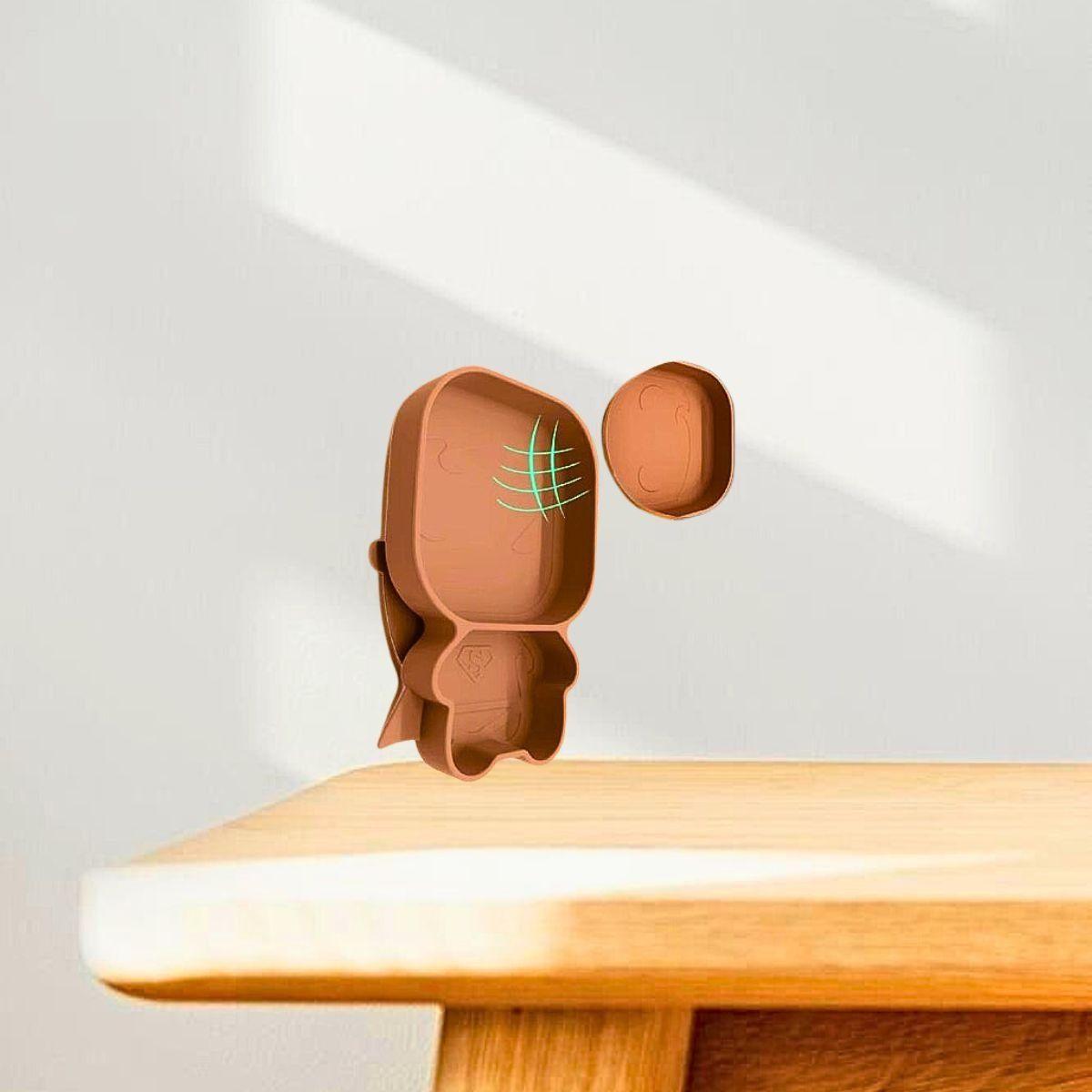 Set 2 Platos Diseño Superhombre Silicona Antideslizante Lau-7