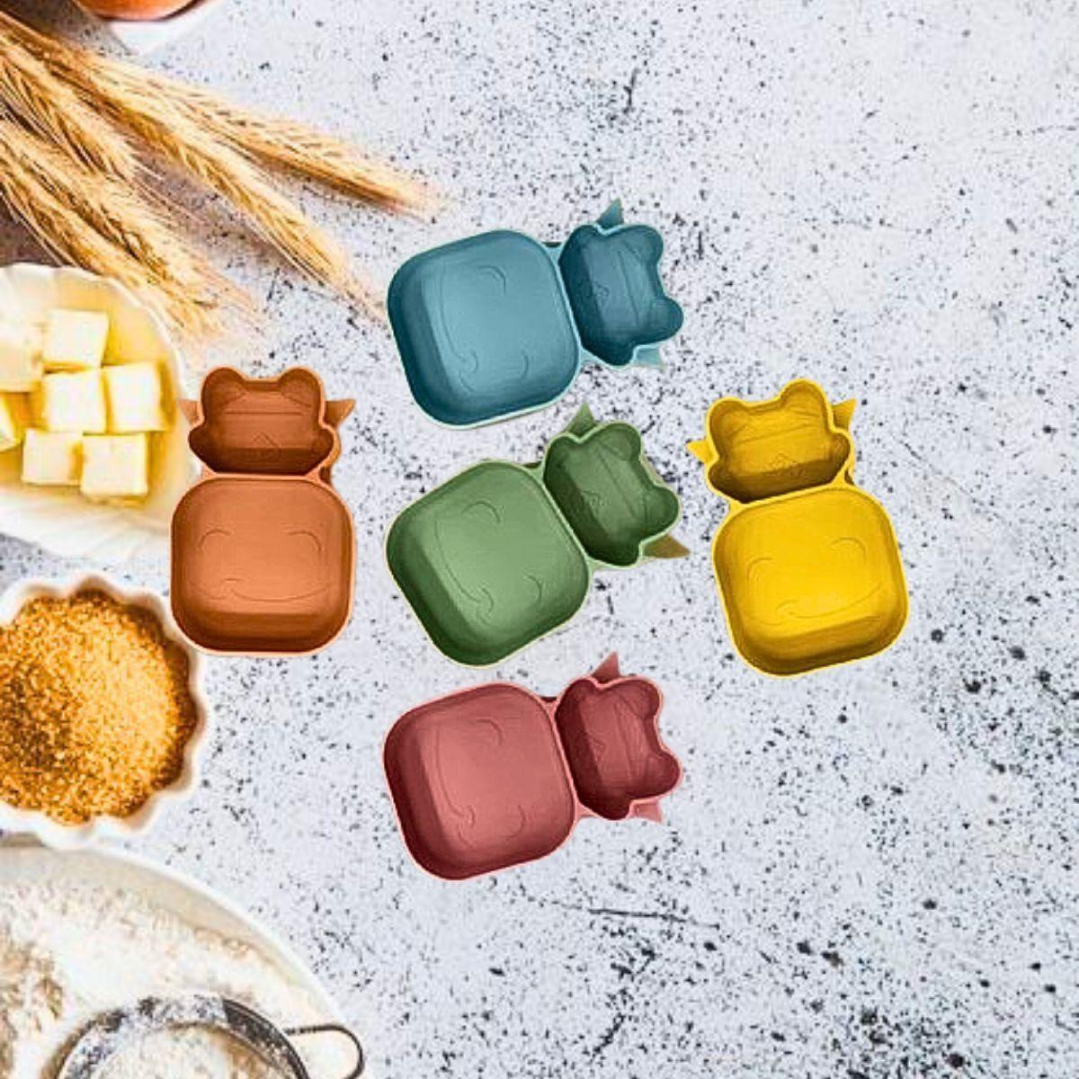 Set 2 Platos Diseño Superhombre Silicona Antideslizante Lau-9