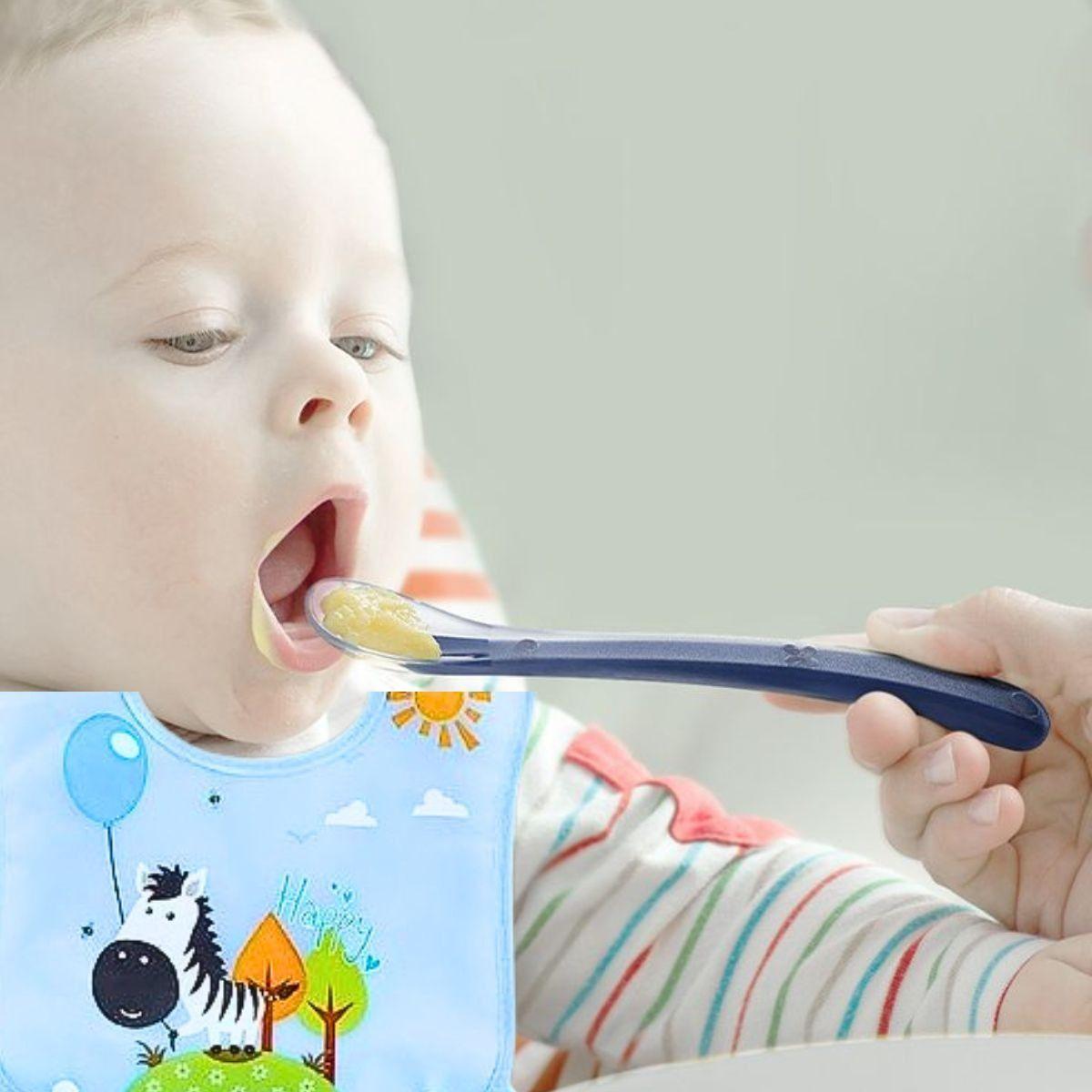 Set 6 Baberos Silicona Con Bandeja Recolectora Bebes Lau-2