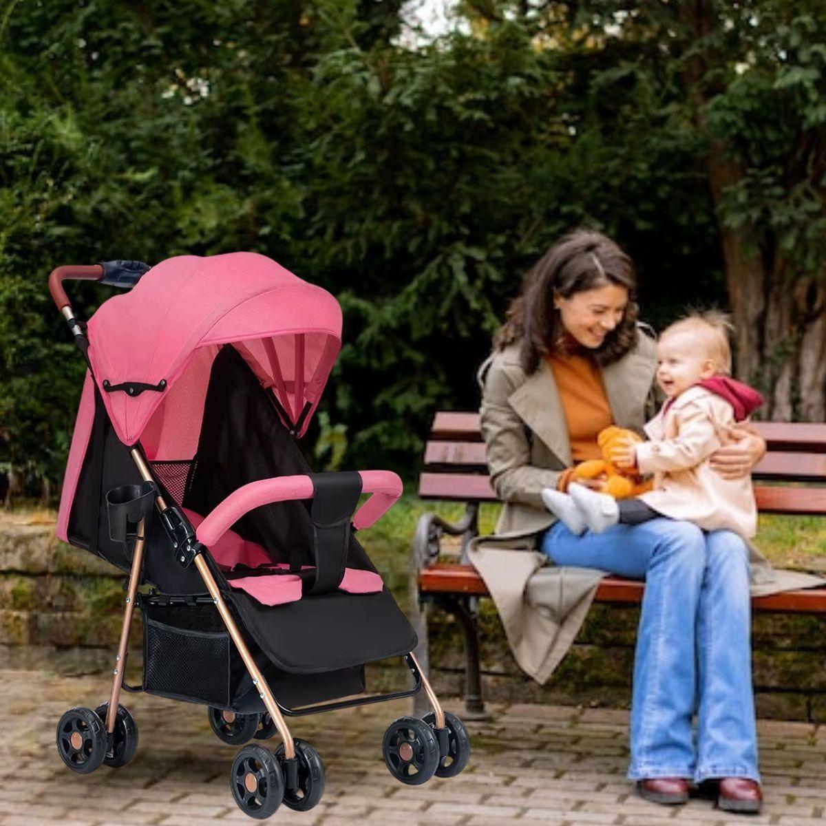 CARRITO COCHE DE PASEO PLEGABLE RECLINABLE COMPACTO BEBE LAU-6