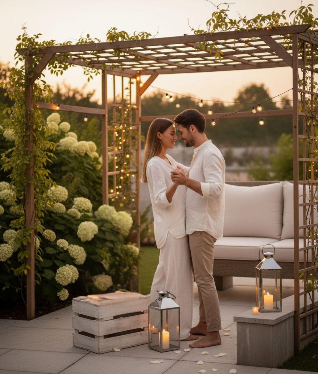 Set 2 Portavelas Farol Colgante Decorativo Rectangular Jhn-3