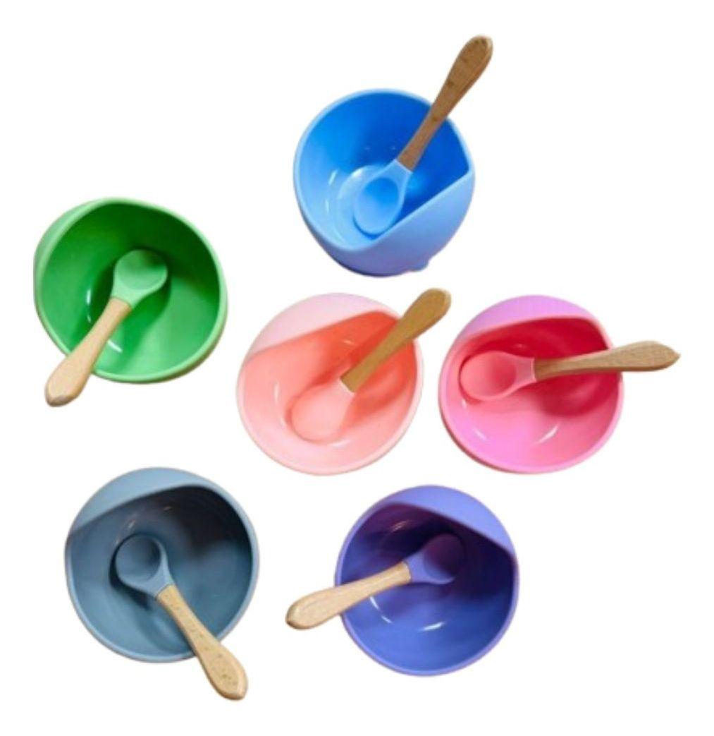 2 SET DE ALIMENTACION CUENCO+CUCHARA PLASTICO BEBE LAU-3